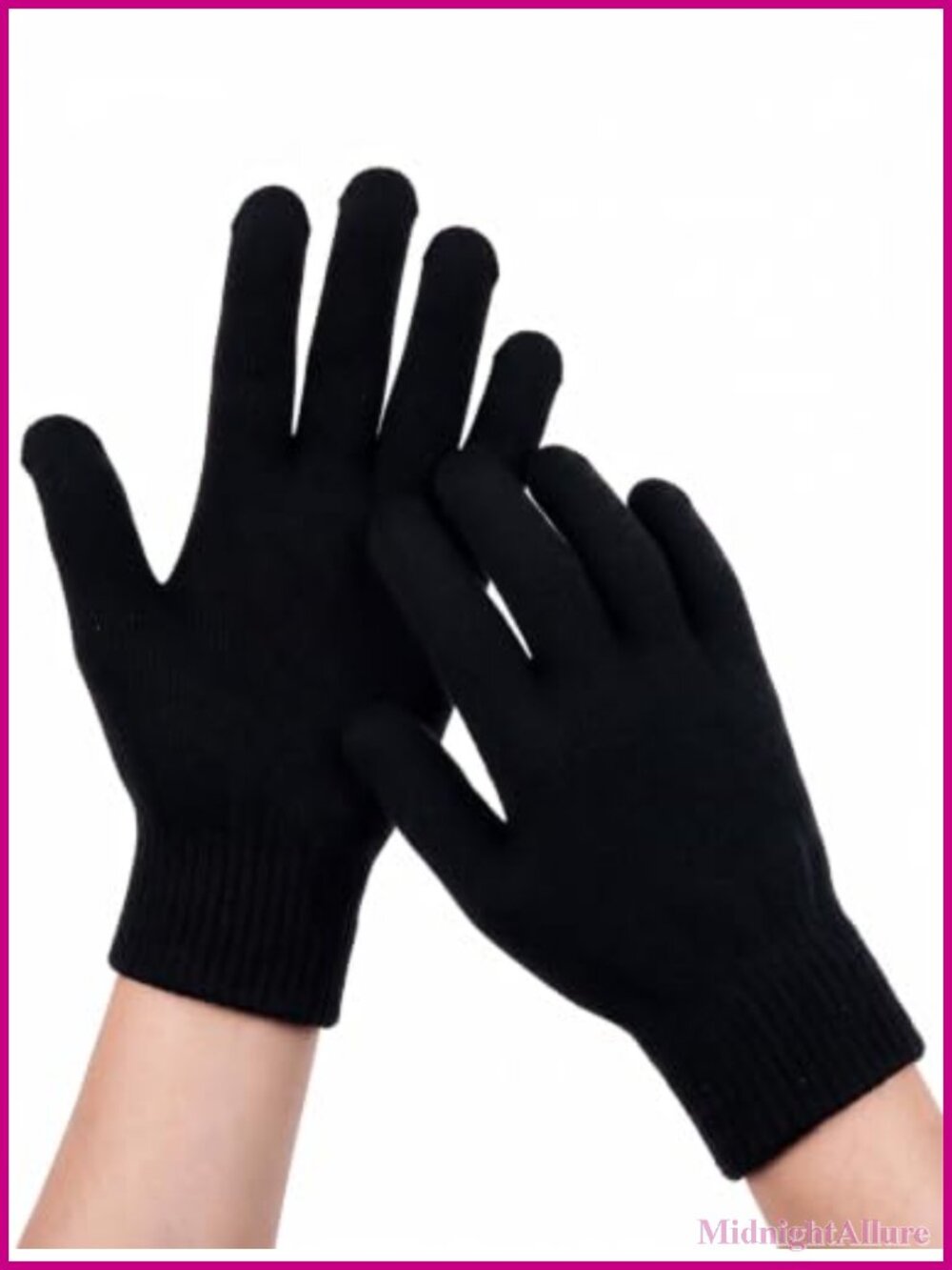 Warm Stretchy Knit Gloves Unisex One Size Fit Most